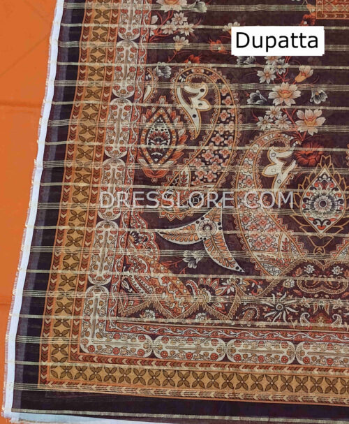 Unstitched Jacquard Printed Lawn 3Pc - Dress Lore 05 - Image 5