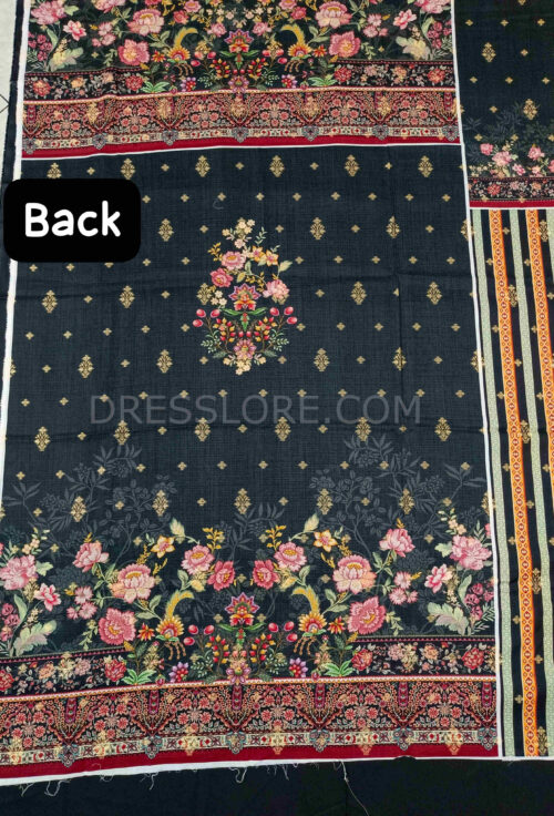 Unstitched Jacquard Printed Lawn 3Pc - Dress Lore 03 - Image 7