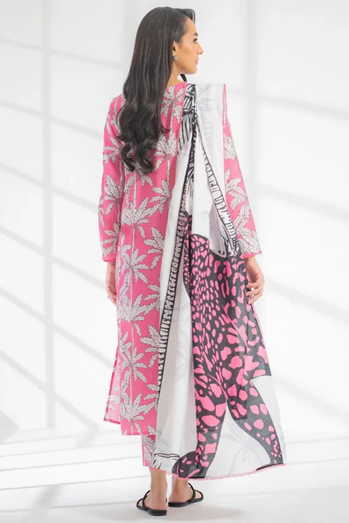 Unstitched Printed Lawn 3Pc - EGO Palms - Image 2