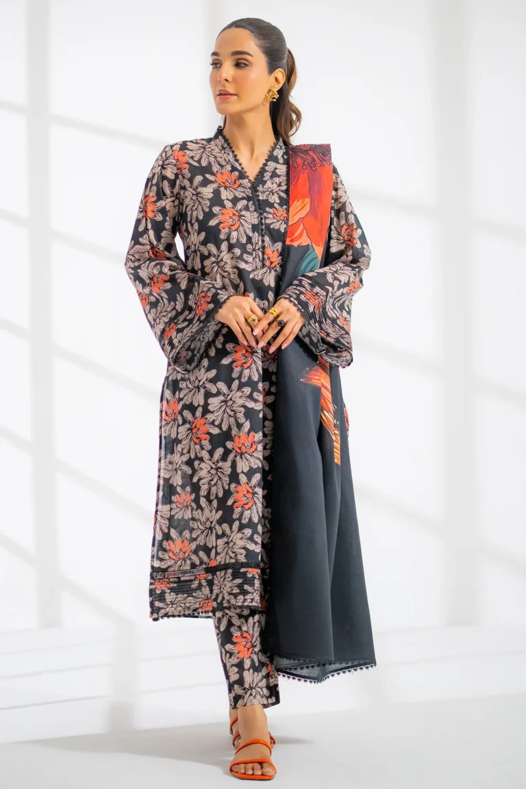 Unstitched Printed Lawn 3Pc - EGO Prelude